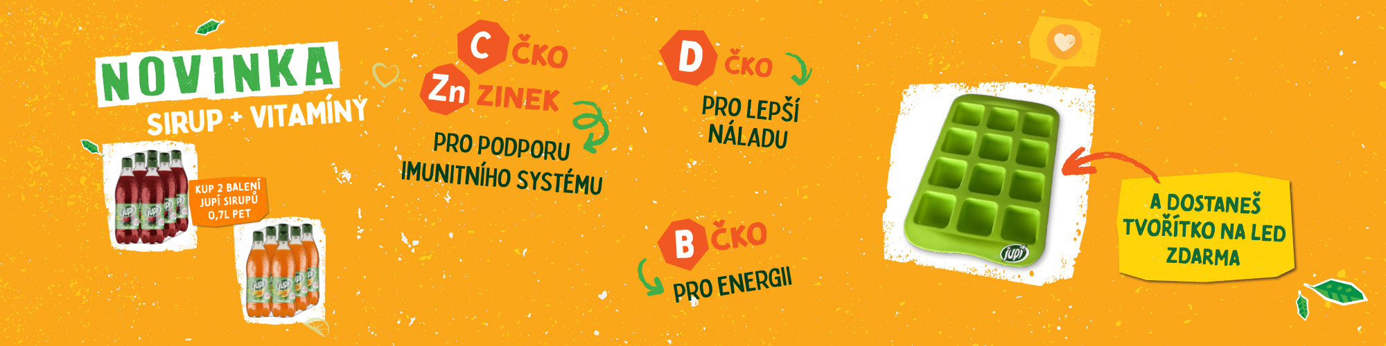 Kupte 2 balení sirupu Jupí a získej tvořítko na led zdarma