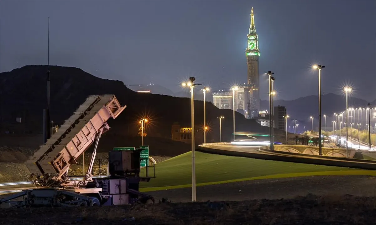 Bệ phóng Patriot được Arab Saudi triển khai gần Mecca tháng 9/2025.