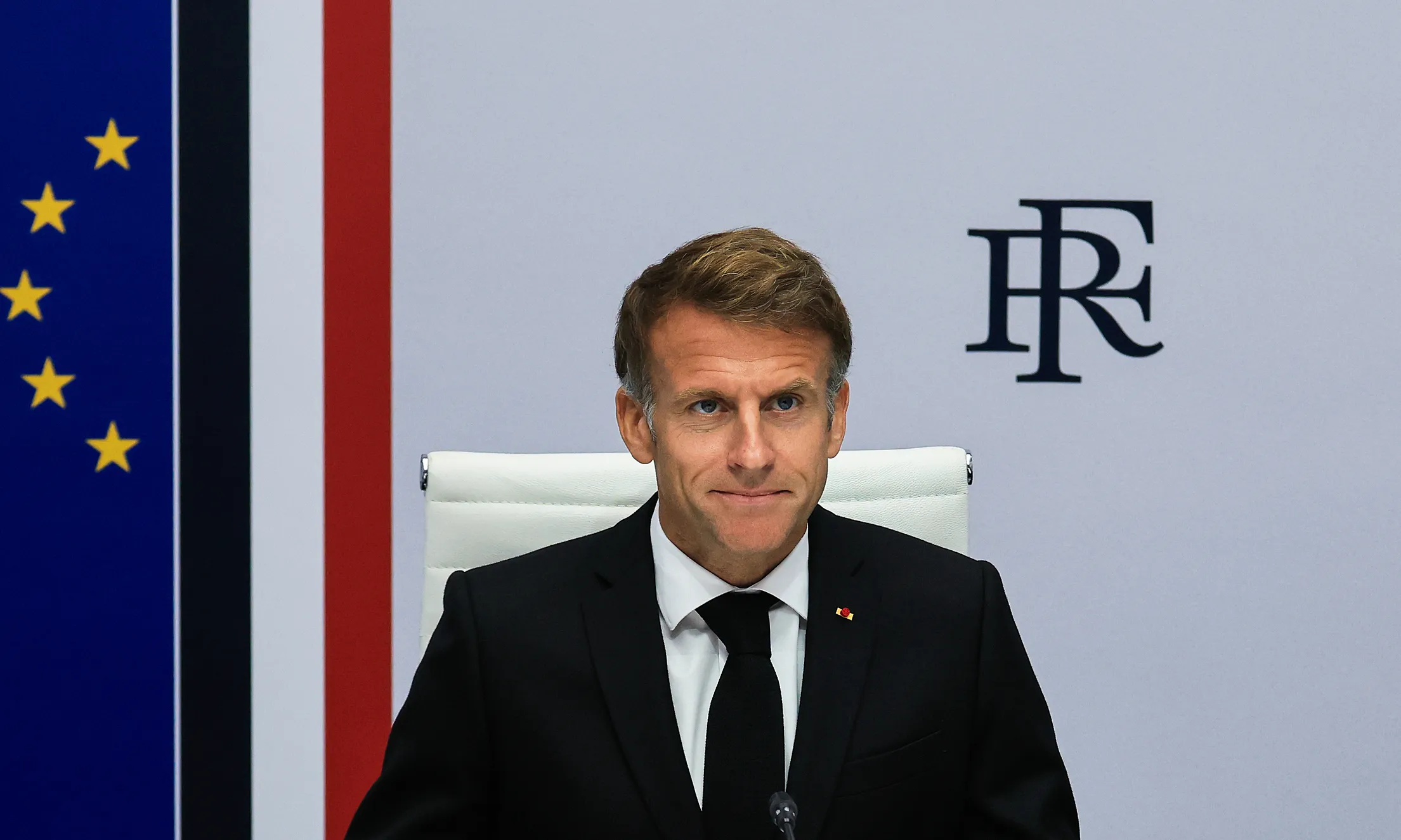 Tổng thống Pháp Emmanuel Macron tại cuộc họp ở Điện Elysee, thủ đô Paris ngày 18/10.