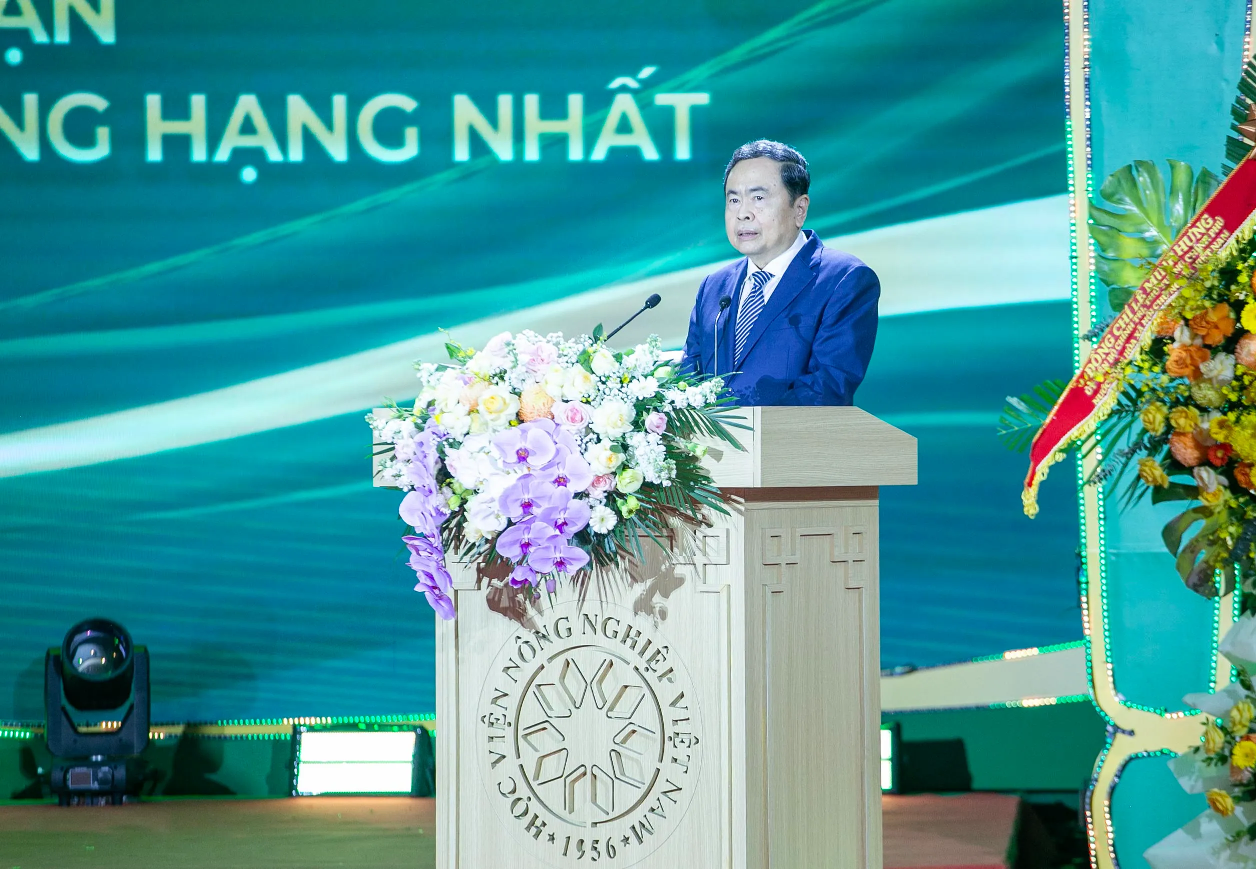 Chủ tịch Quốc hội Trần Thanh Mẫn phát biểu tại lễ kỷ niệm - Ảnh: C. TUỆ