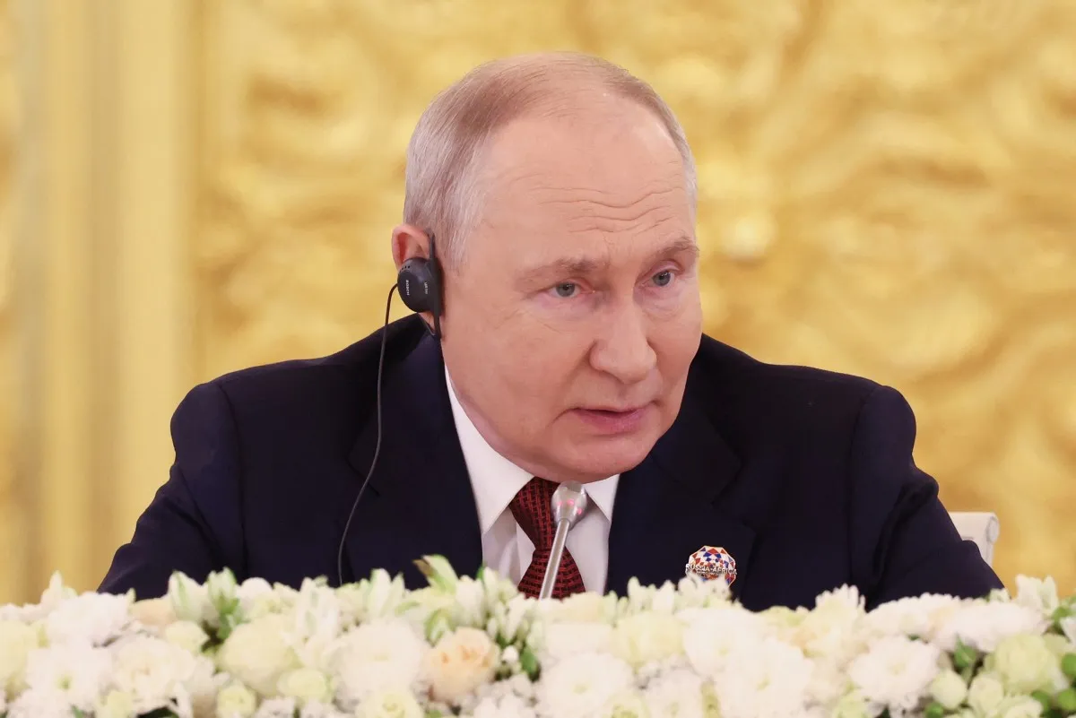 Tổng thống Nga Vladimir Putin dự Hội nghị thượng đỉnh Nga - châu Phi lần thứ ba tại Matxcơva, Nga ngày 29-10-2026 - Ảnh: AFP