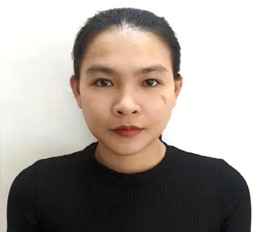 Nguyễn Thị Thùy Linh (30 tuổi, ngụ phường Trấn Biên, TP Đồng Nai) - người được xác định giữ vai trò quan trọng trong việc tổ chức nơi ở cho người nước ngoài - Ảnh: Công an cung cấp