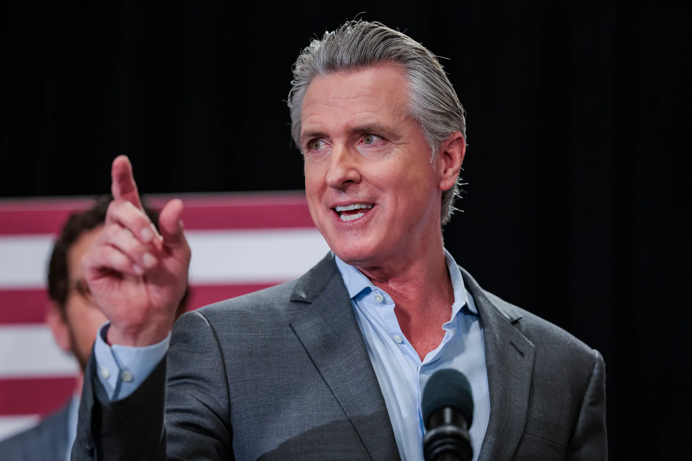 Thống đốc California Gavin Newsom tại một cuộc vận động ở San Francisco ngày 23/10/2026.