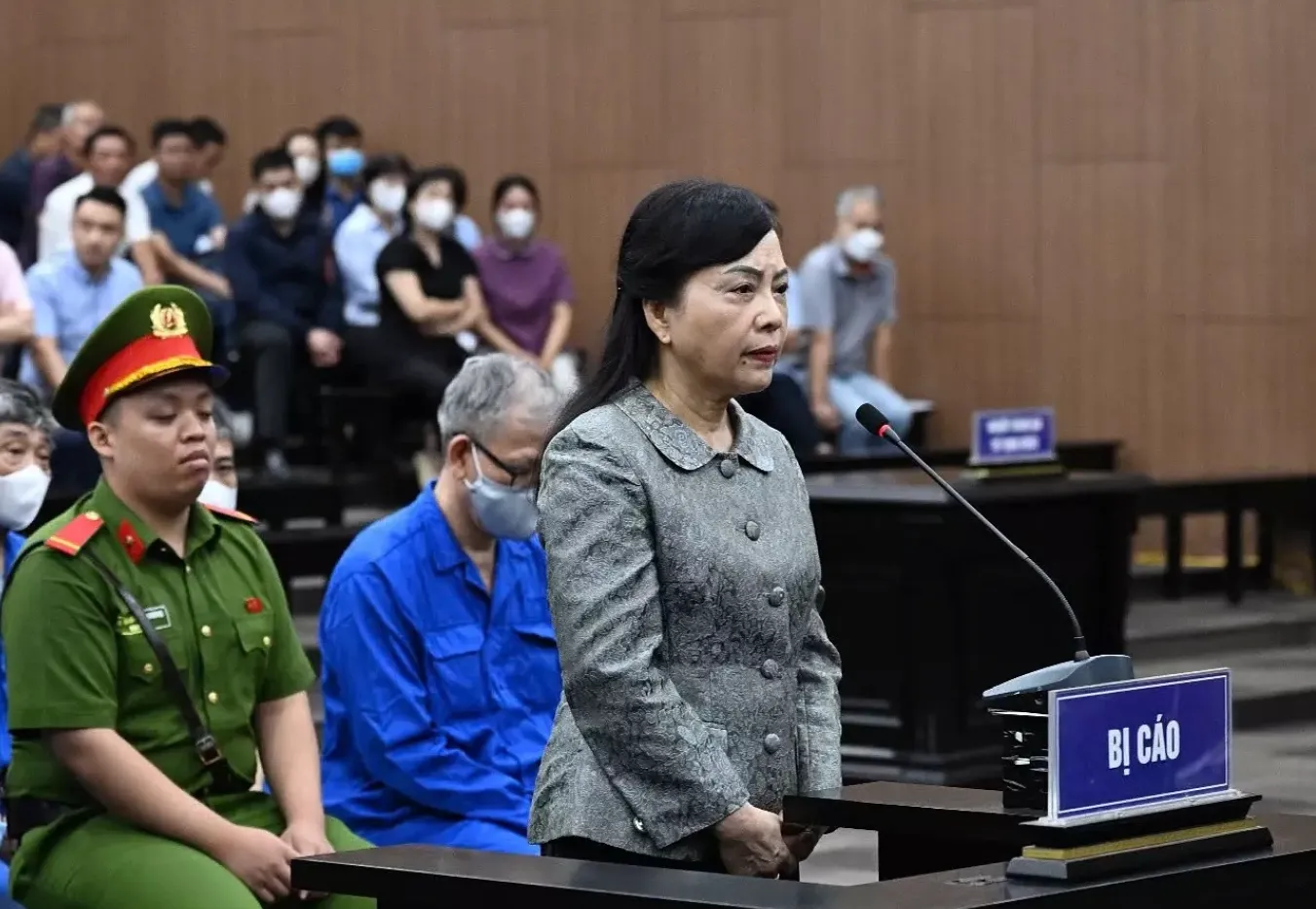 Cựu Bộ trưởng Nguyễn Thị Kim Tiến tại phiên tòa sơ thẩm hồi cuối tháng 5 - Ảnh: TTO