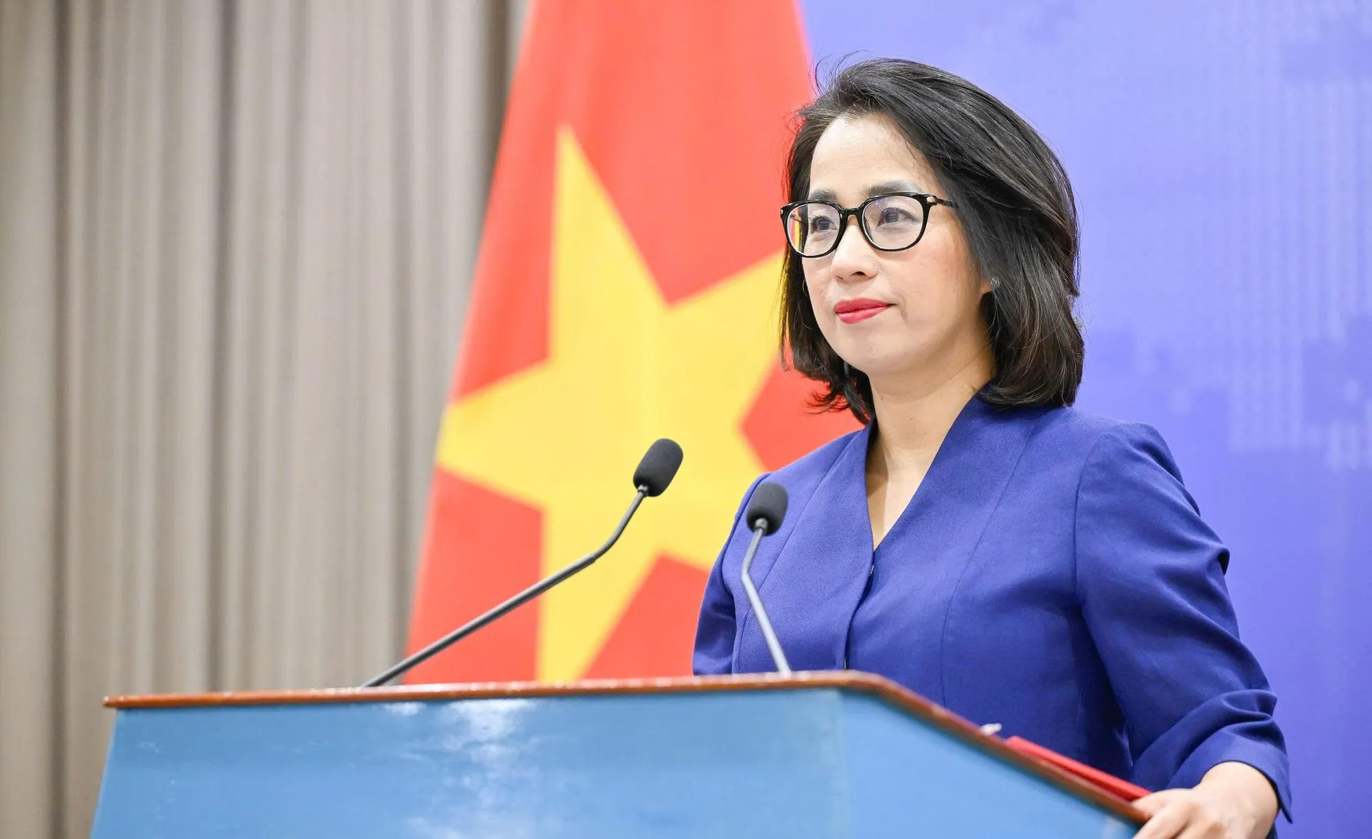 Người phát ngôn Bộ Ngoại giao Phạm Thu Hằng - Ảnh: BỘ NGOẠI GIAO