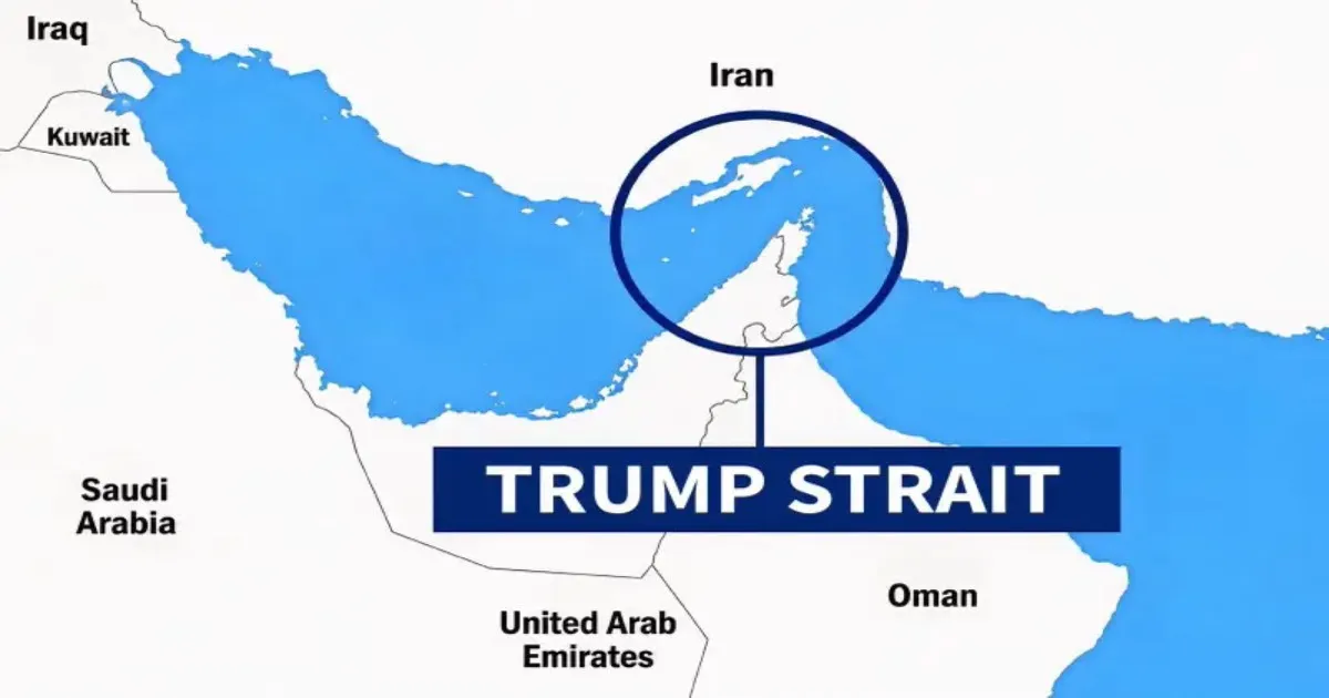 Ông Trump đăng hình ảnh eo biển Hormuz với dòng chữ