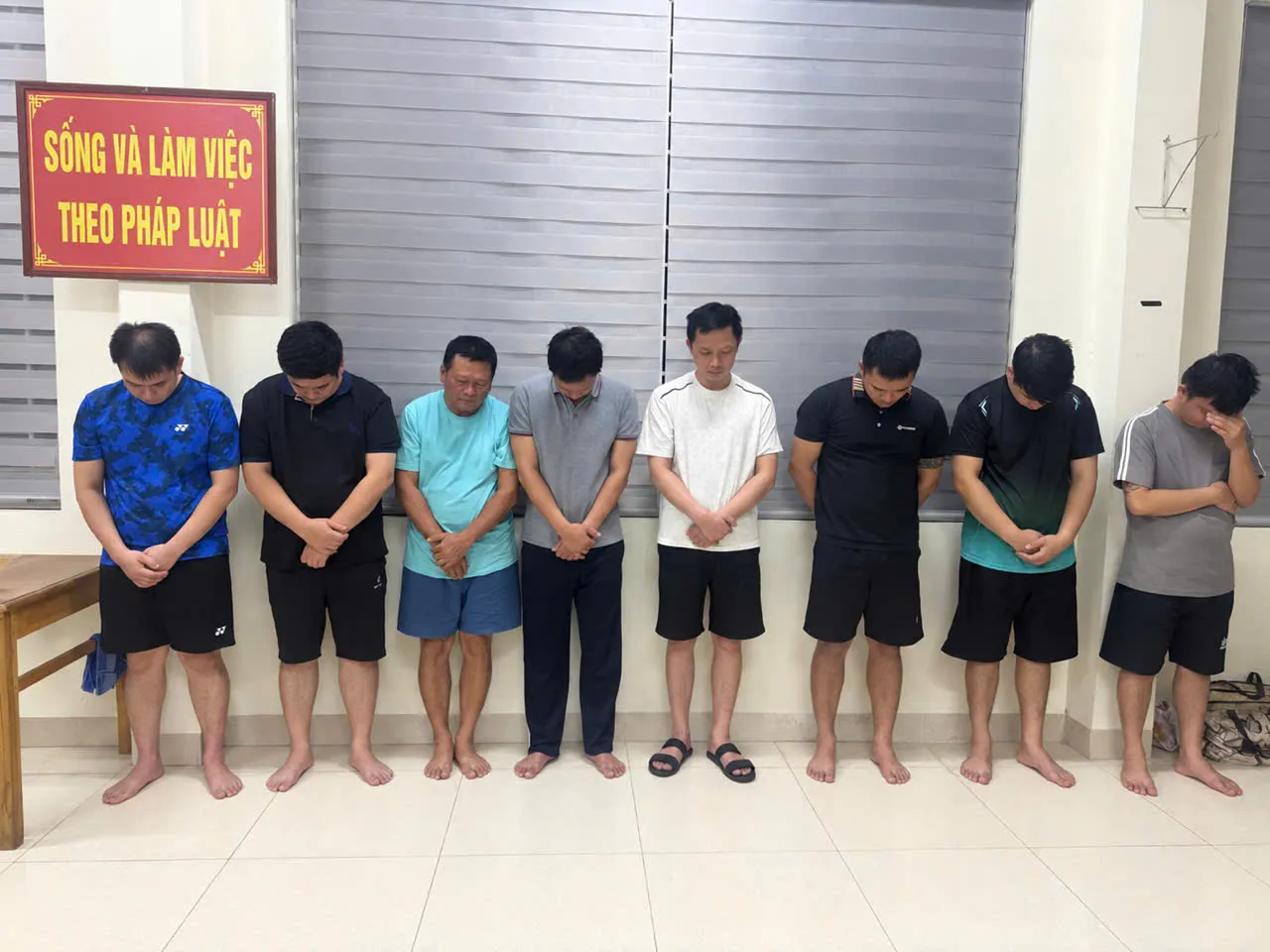 Các bị can trong vụ án - Ảnh: Công an cung cấp