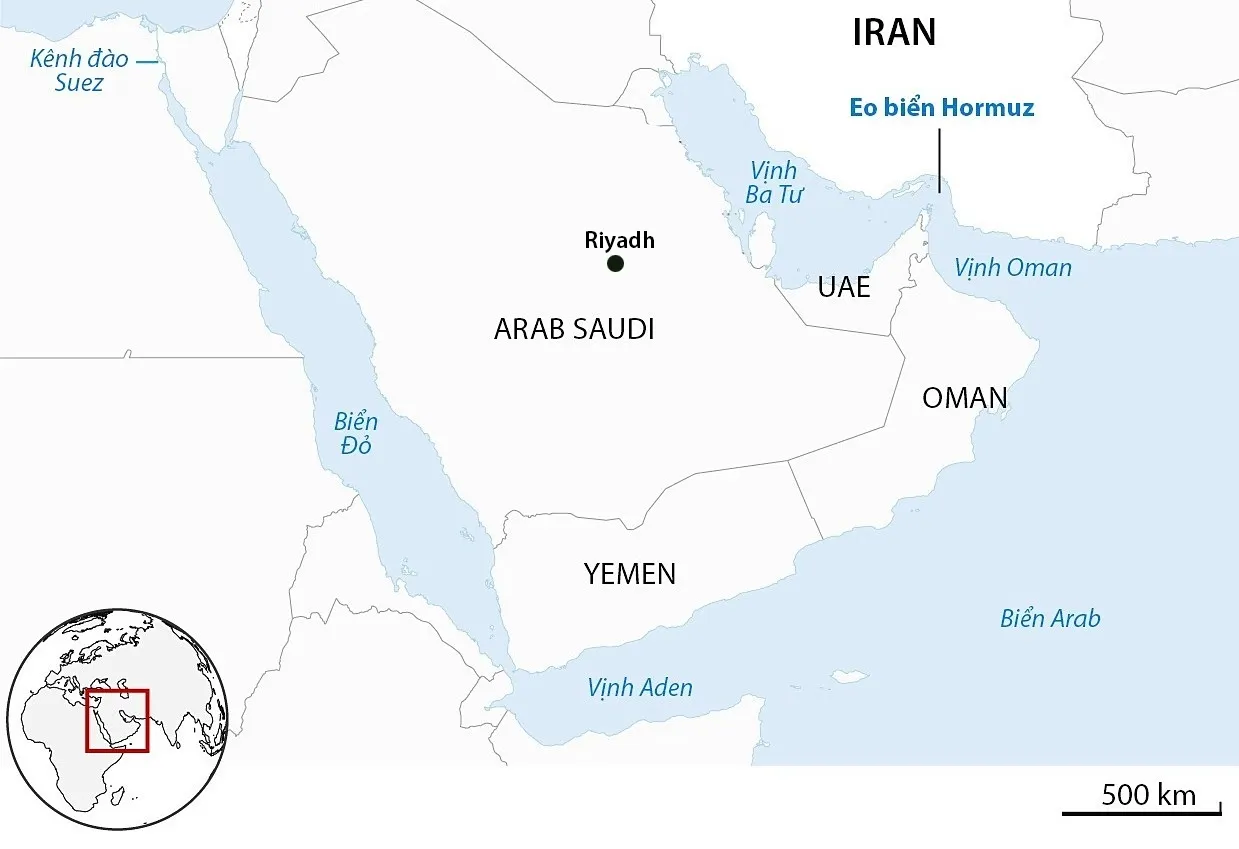 Vị trí thủ đô Riyadh của Arab Saudi.