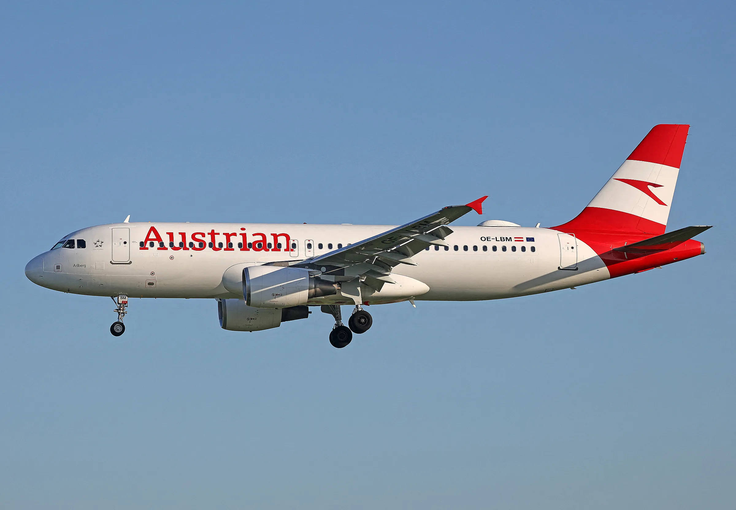 Một chiếc Airbus A320 của Austrian Airlines tại Barcelona, Tây Ban Nha tháng 4/2025.