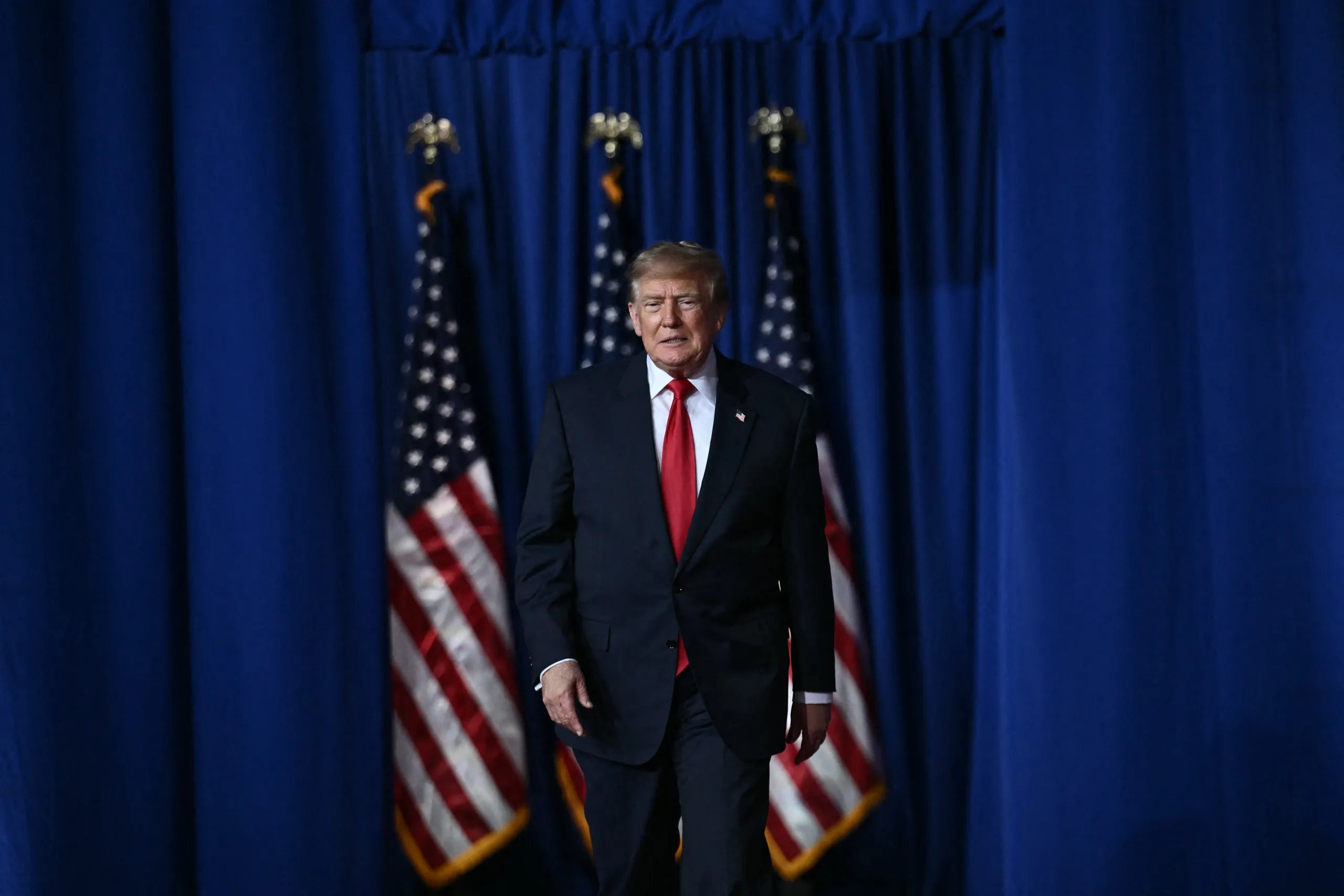 Tổng thống Donald Trump tại cuộc vận động tranh cử giữa nhiệm kỳ ở thành phố Perry, bang Georgia, ngày 24-10 - Ảnh: AFP