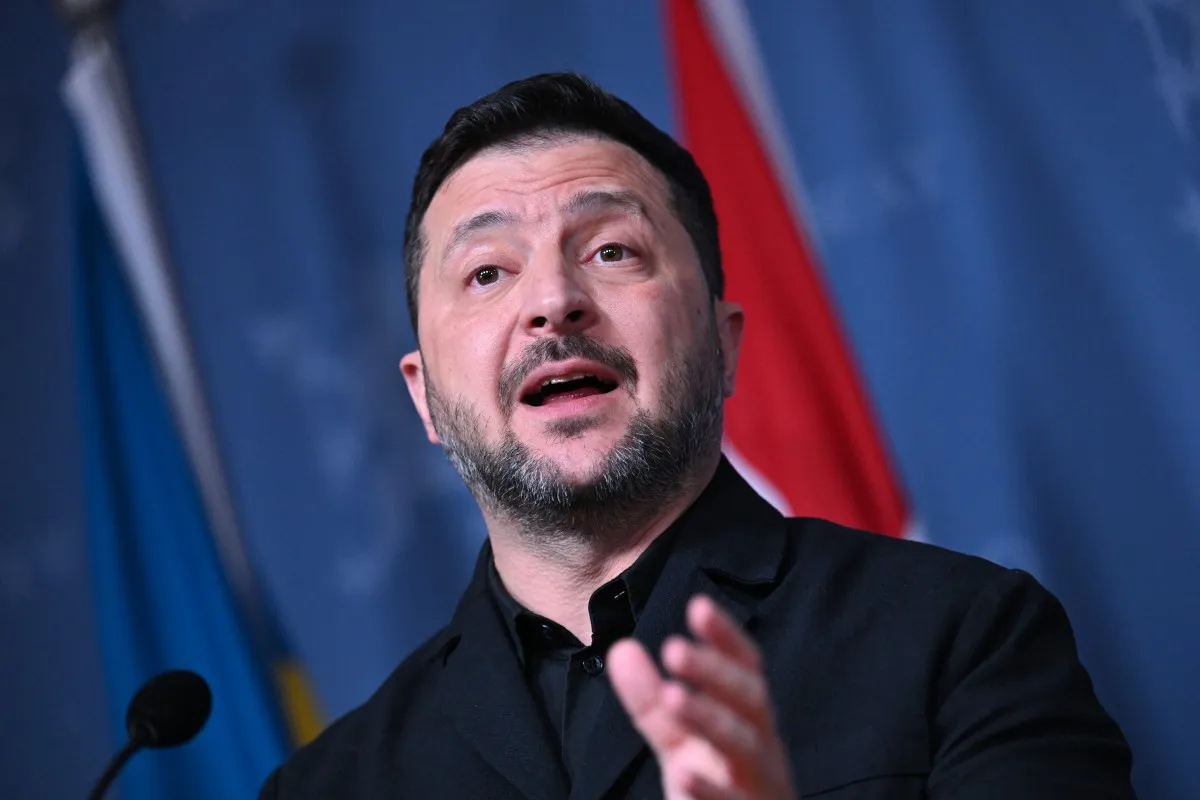 Tổng thống Ukraine Volodymyr Zelensky trong ảnh chụp tại Oslo, Na Uy ngày 20-10 - Ảnh: AFP
