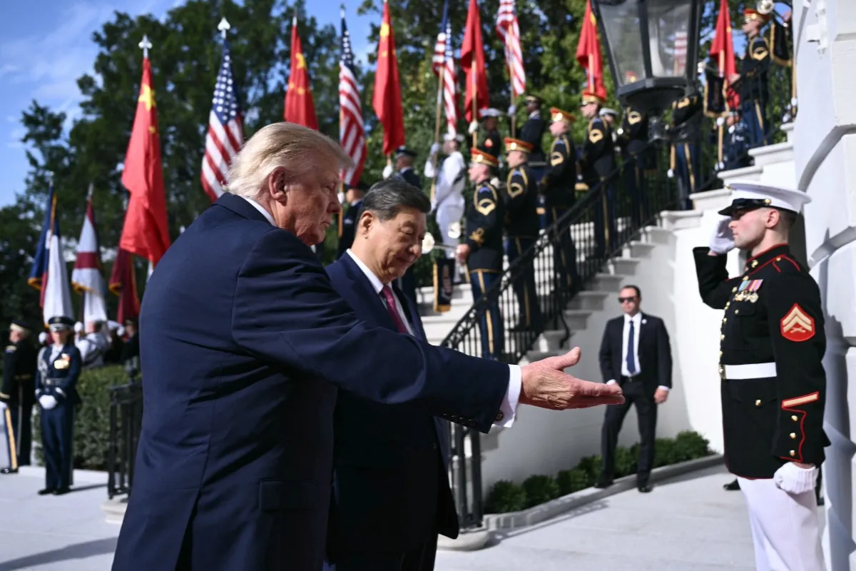 Sự đón tiếp hiếm thấy mà Tổng thống Mỹ Donald Trump dành cho ông Tập, lãnh đạo của đất nước mà Washington vốn xem là đối thủ - Ảnh: AFP