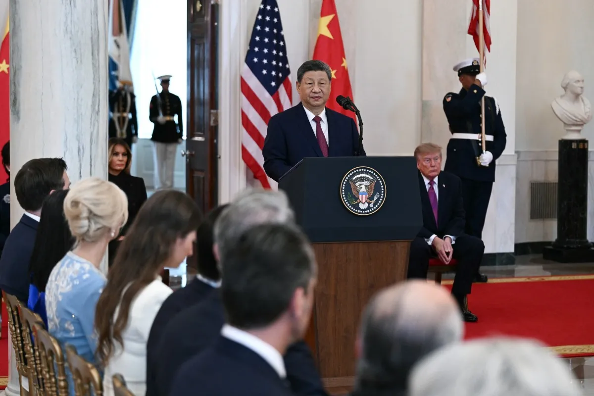 Ông Tập cũng phát biểu trước các quan chức Mỹ và Trung Quốc - Ảnh: AFP