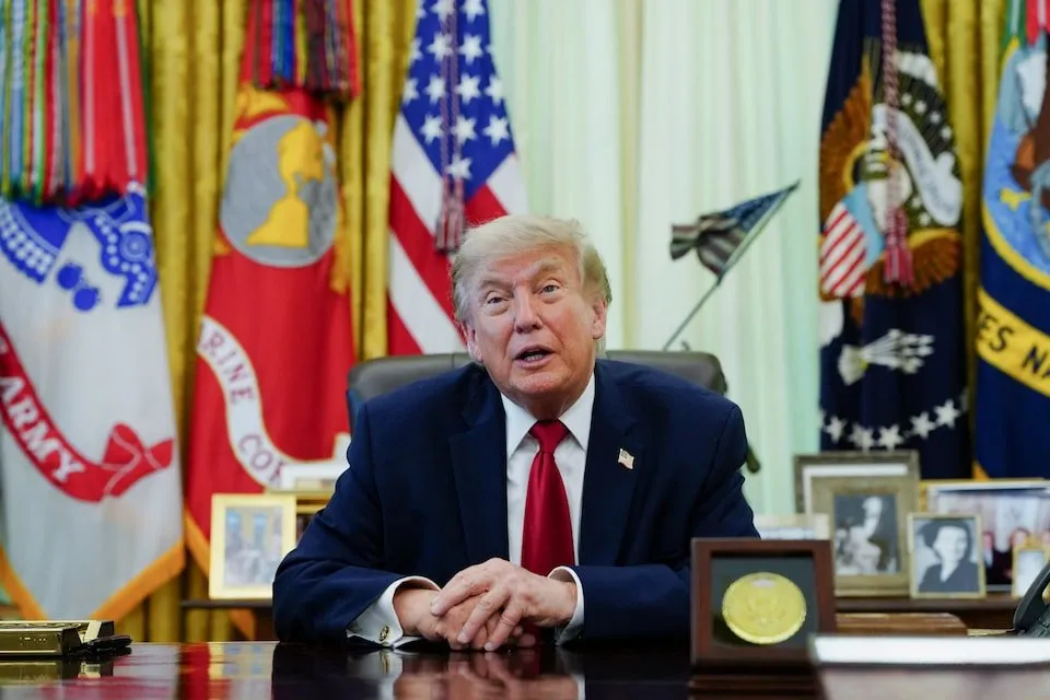 Tổng thống Mỹ Donald Trump phát biểu tại Phòng Bầu dục ở Nhà Trắng, ngày 29/6.