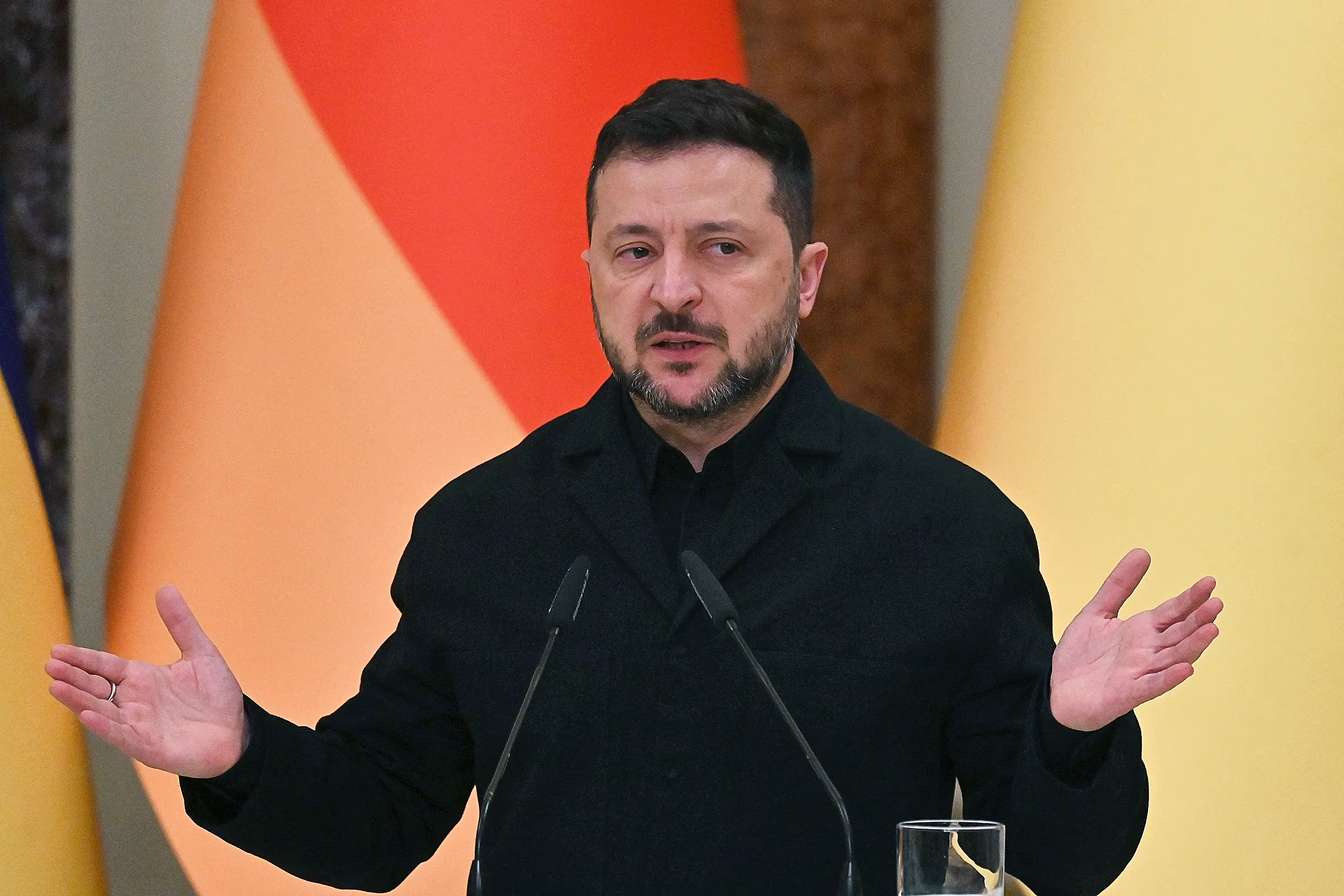 Tổng thống Ukraine Volodymyr Zelensky tại cuộc họp báo ở Kiev ngày 4/10.
