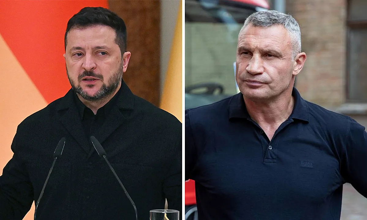Tổng thống Zelensky (trái) và Thị trưởng Klitschko (phải).