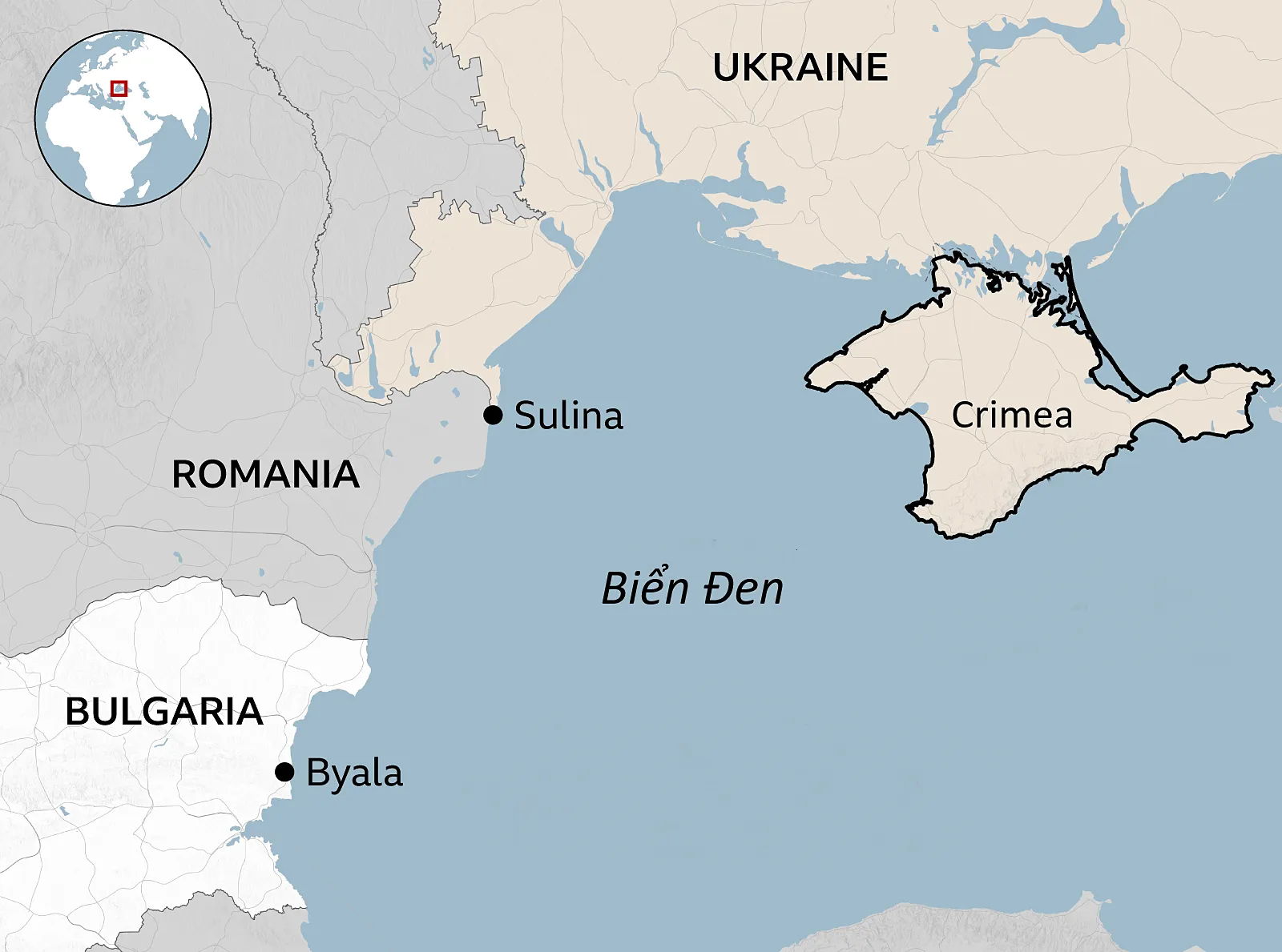 Vị trí thị trấn Byala ở Bulgaria.