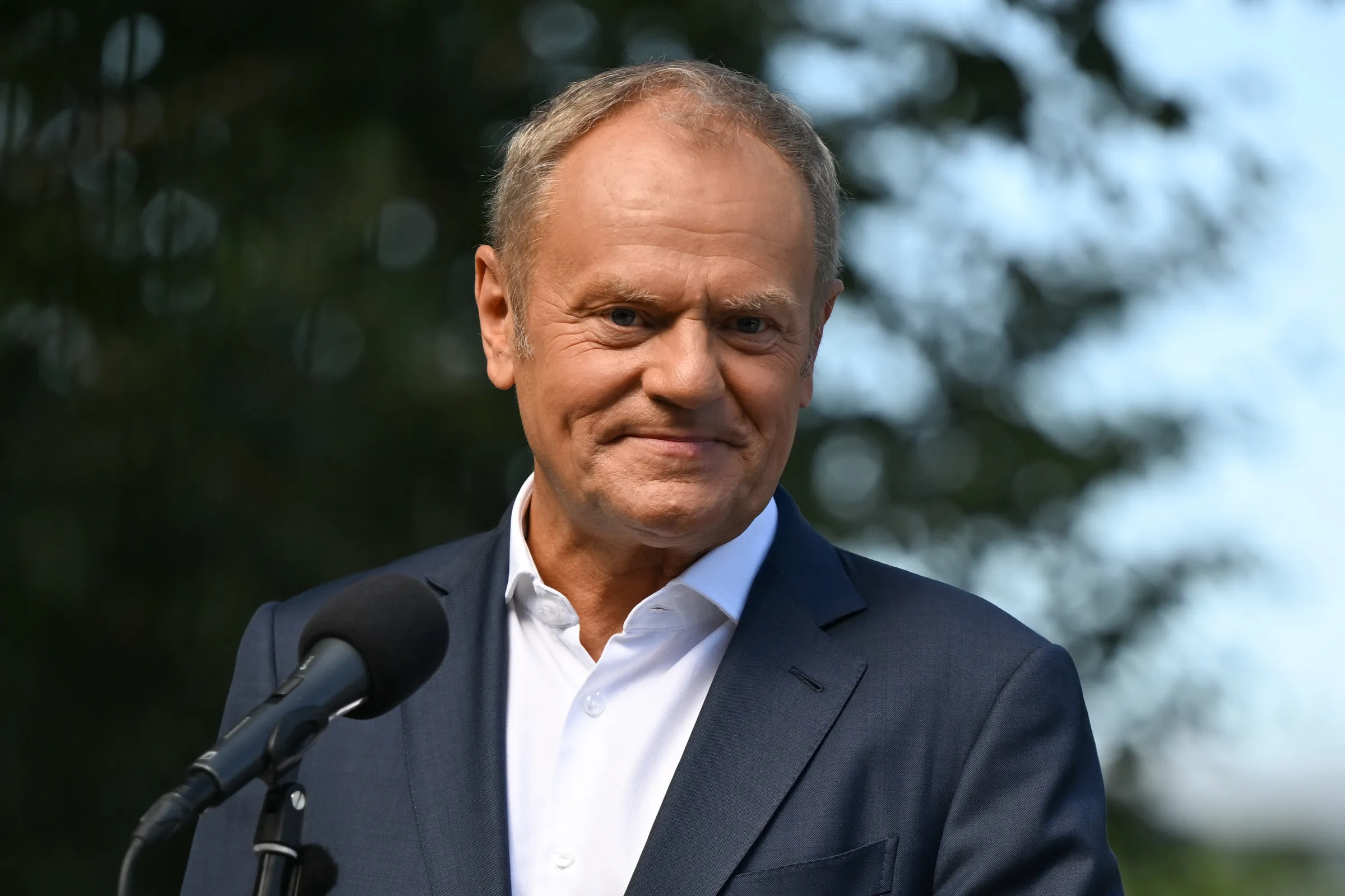 Thủ tướng Ba Lan Donald Tusk tại Krakow ngày 20/8.
