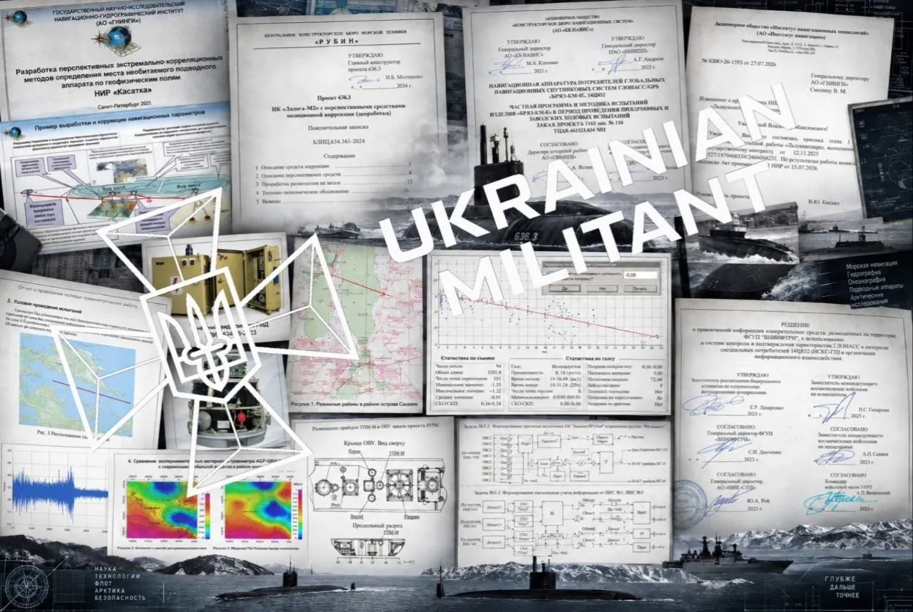 Một số tài liệu mà nhóm Ukrainian Militant tuyên bố thu được - Ảnh: Ukrainian Militant