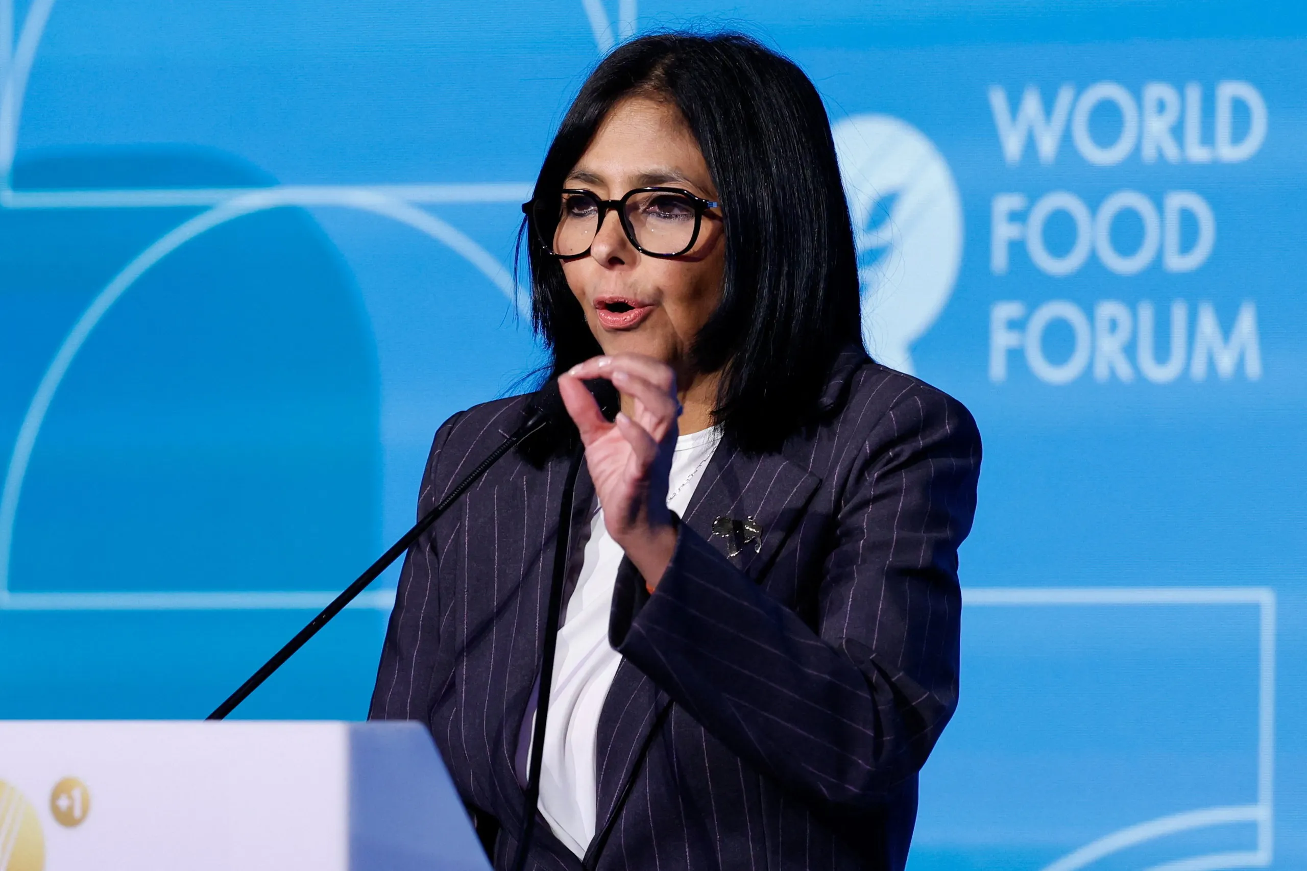 Lãnh đạo lâm thời Venezuela Delcy Rodriguez - Ảnh: REUTERS