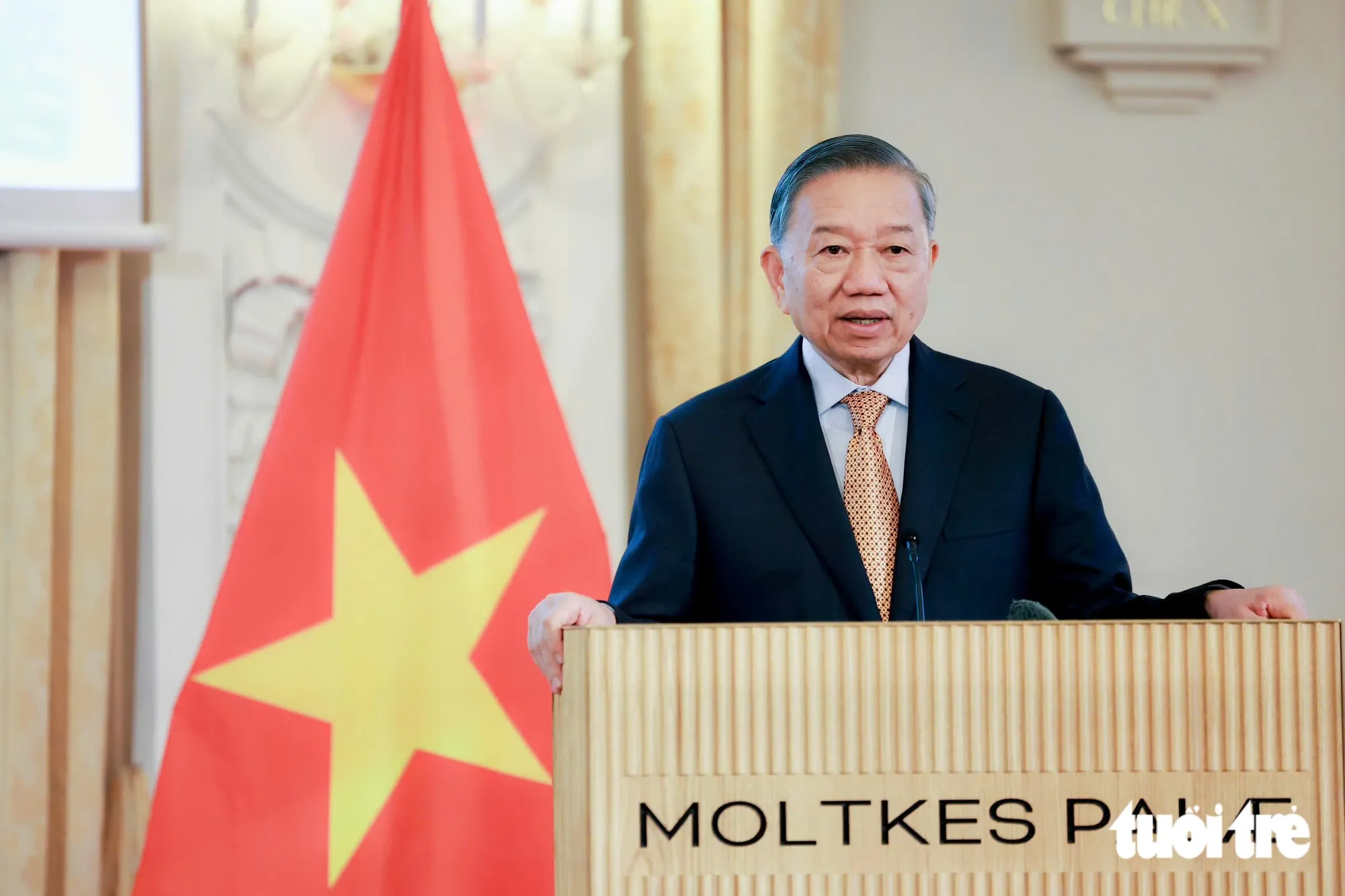 Tổng Bí thư, Chủ tịch nước Tô Lâm phát biểu tại cuộc gặp kiều bào - Ảnh: NGUYỄN KHÁNH