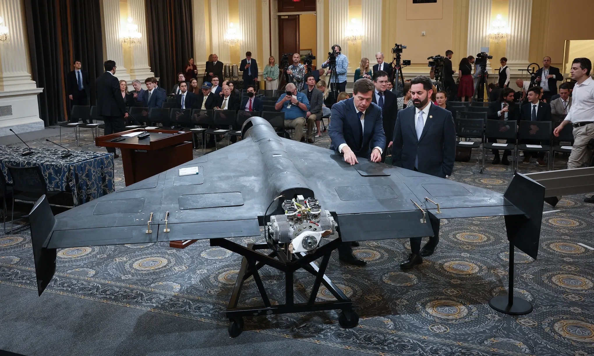 UAV Shahed-136 của Iran trưng bày tại Đồi Capitol hồi tháng 5/2025.