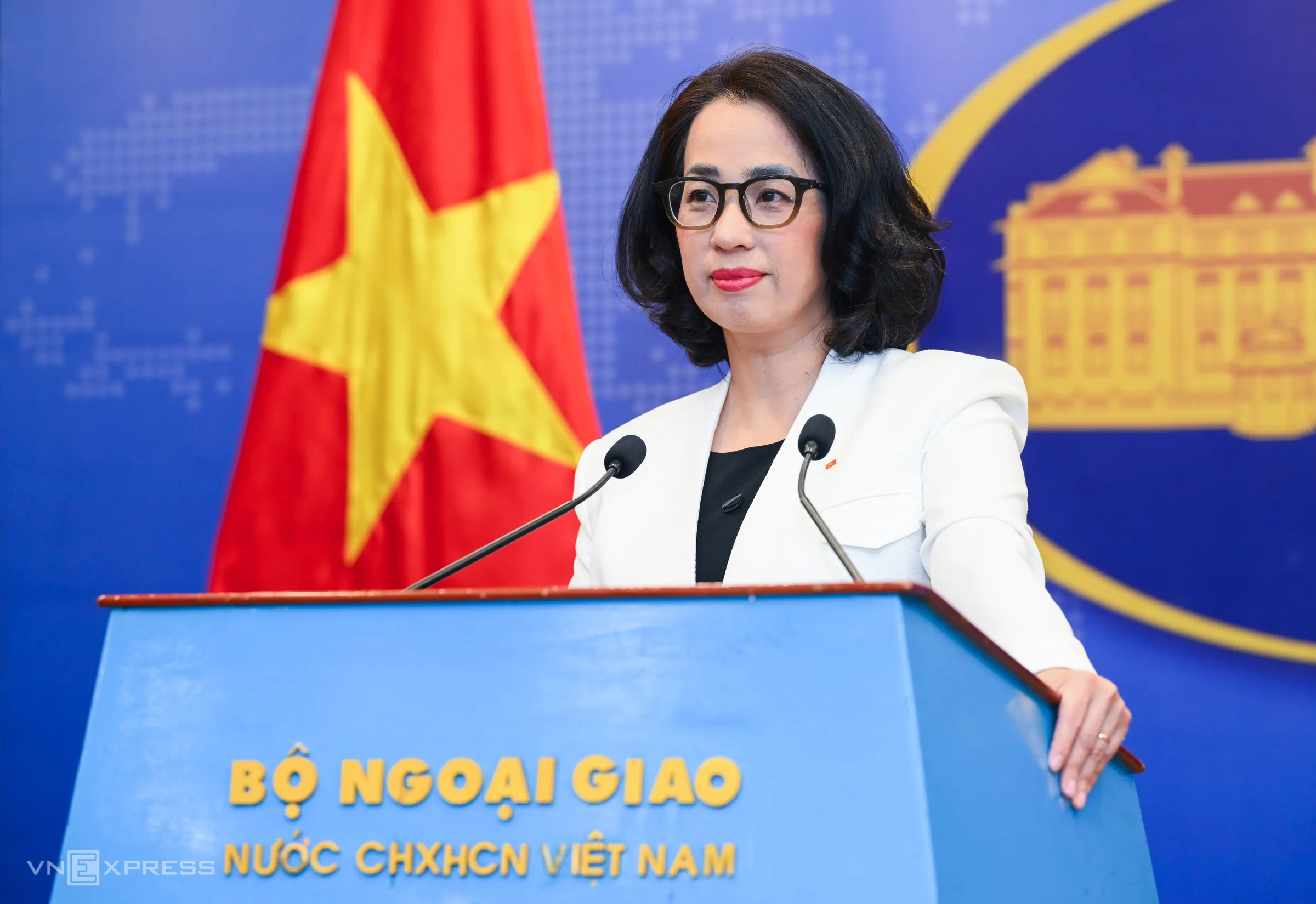 Người phát ngôn Bộ Ngoại giao Phạm Thu Hằng.