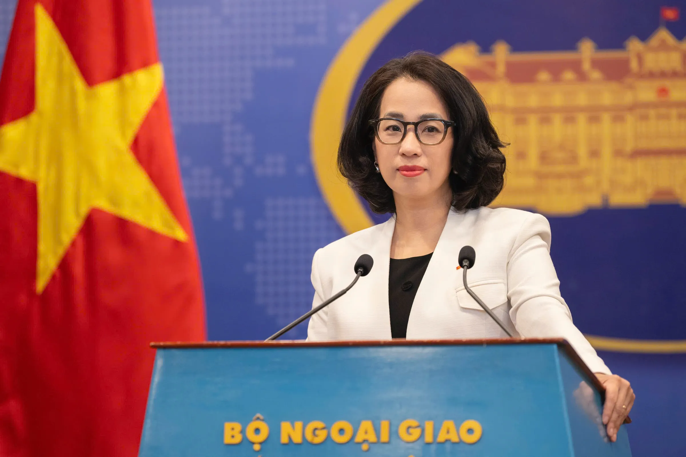 Người phát ngôn Bộ Ngoại giao Phạm Thu Hằng.
