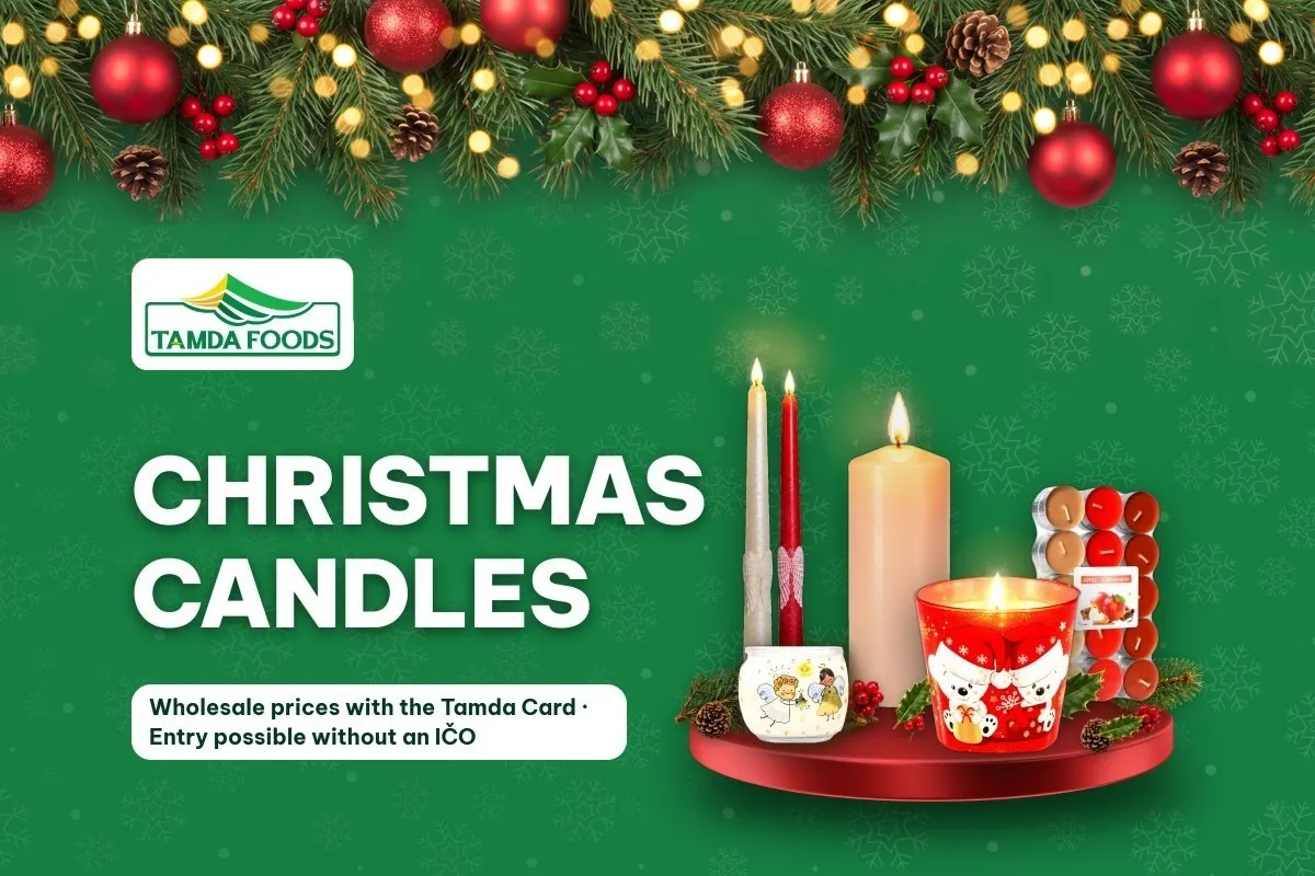 Christmas candles at Tamda Foods
